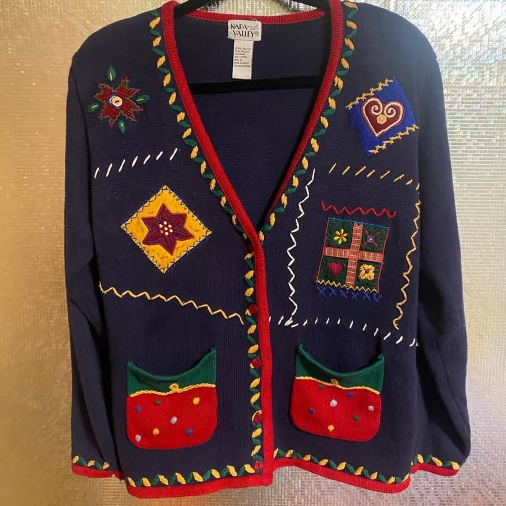 Colorful Embroidered Sweater